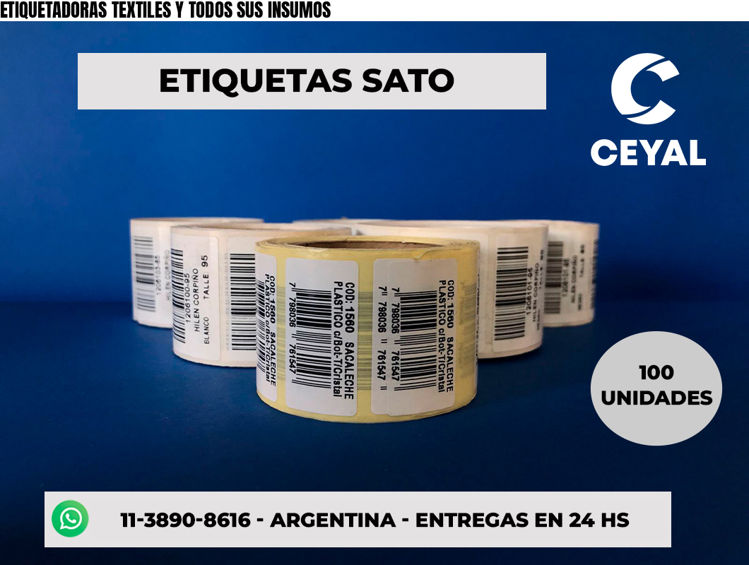 ETIQUETADORAS TEXTILES Y TODOS SUS INSUMOS