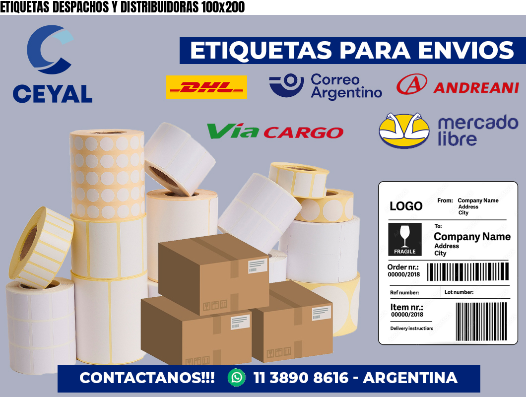 ETIQUETAS DESPACHOS Y DISTRIBUIDORAS 100×200