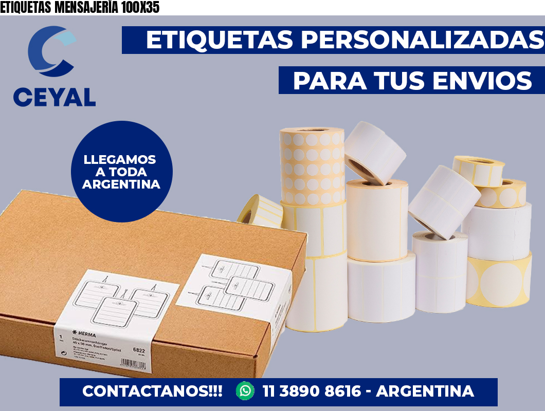 ETIQUETAS MENSAJERÍA 100X35