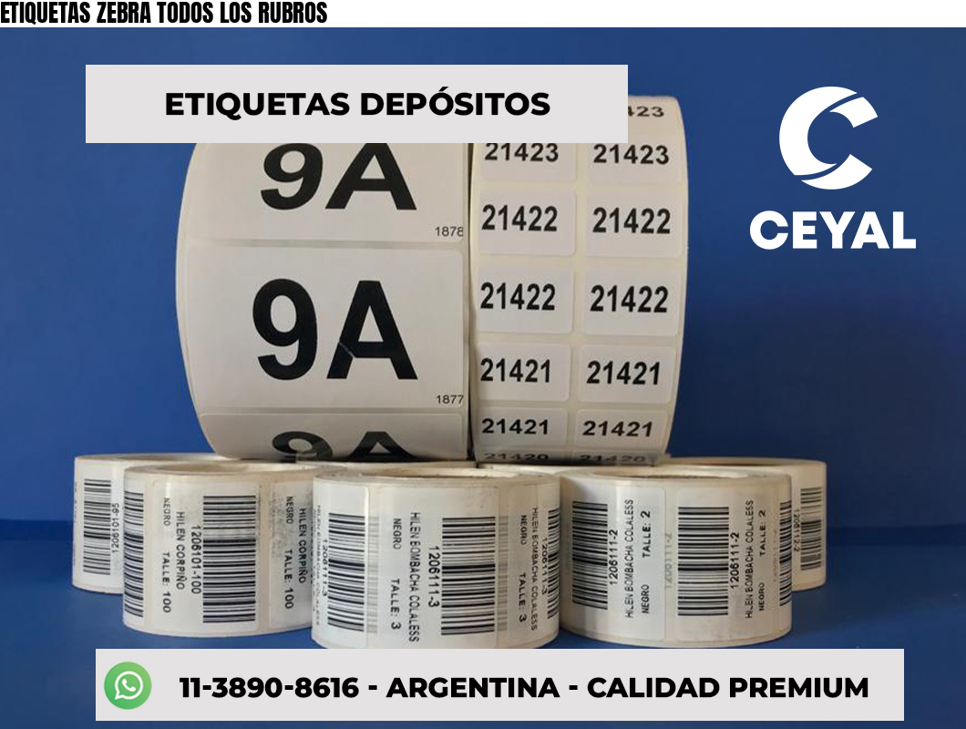 ETIQUETAS ZEBRA TODOS LOS RUBROS