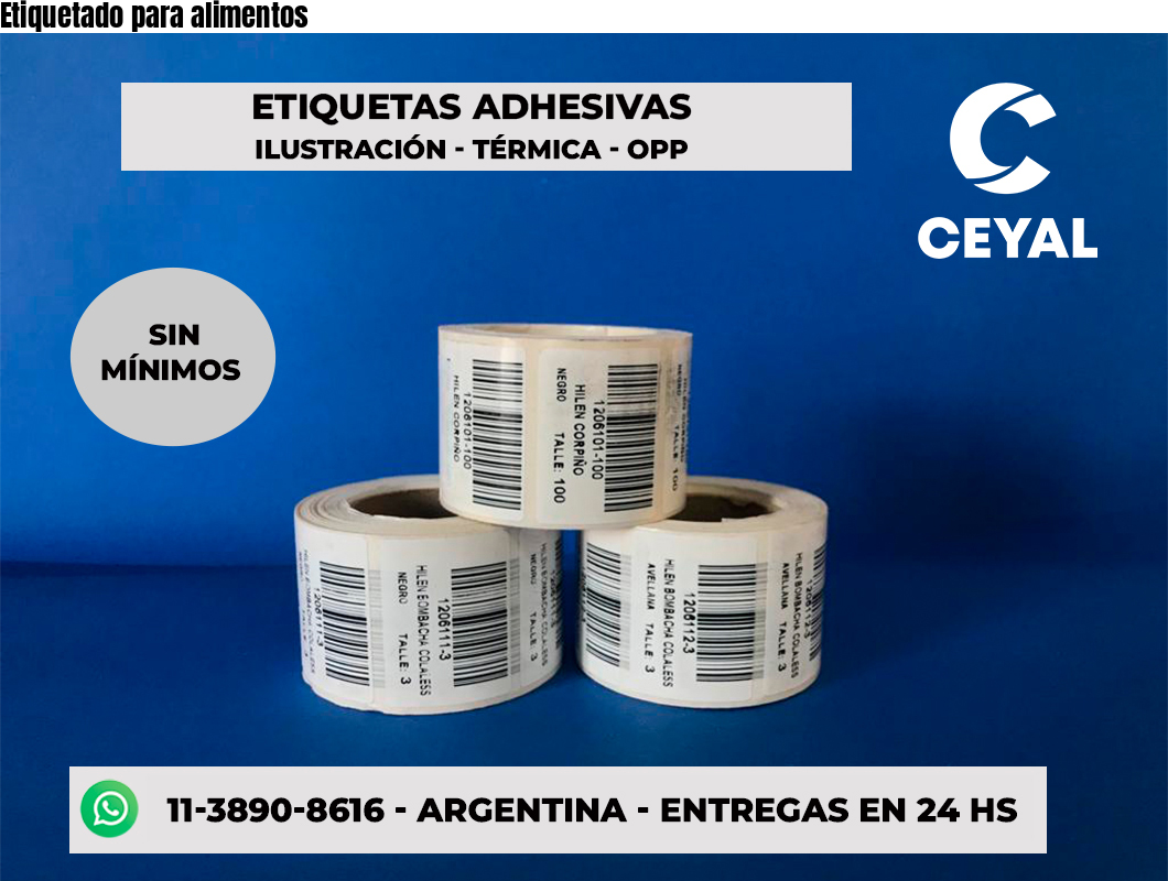 Etiquetado para alimentos