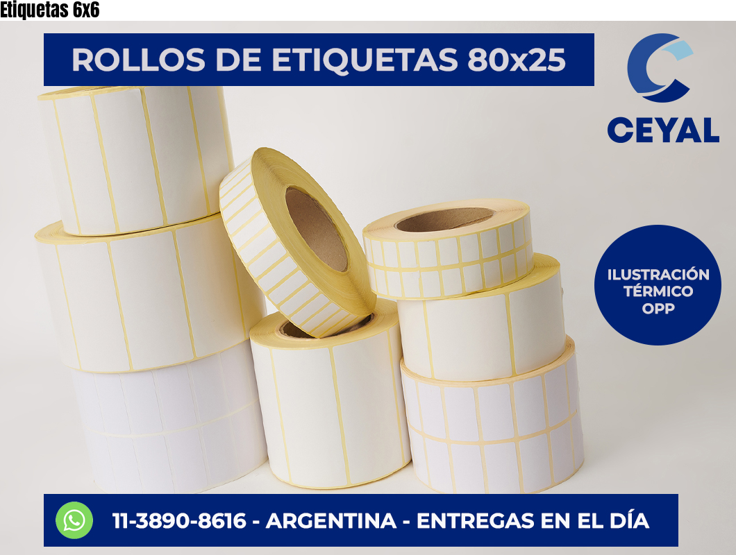 Etiquetas 6×6