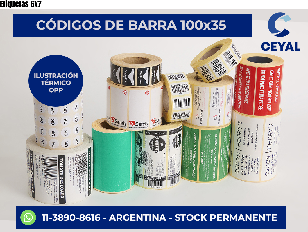 Etiquetas 6×7