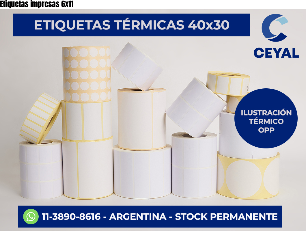 Etiquetas impresas 6×11