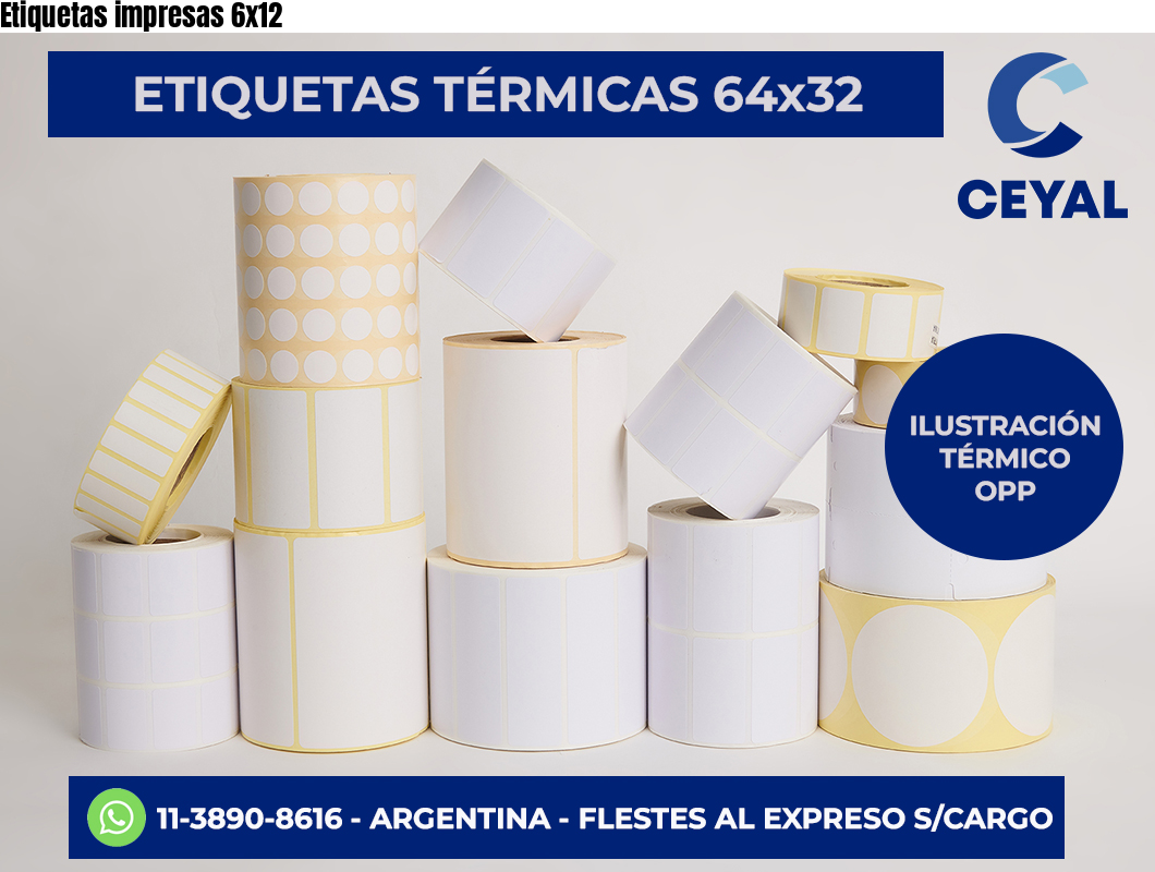 Etiquetas impresas 6×12