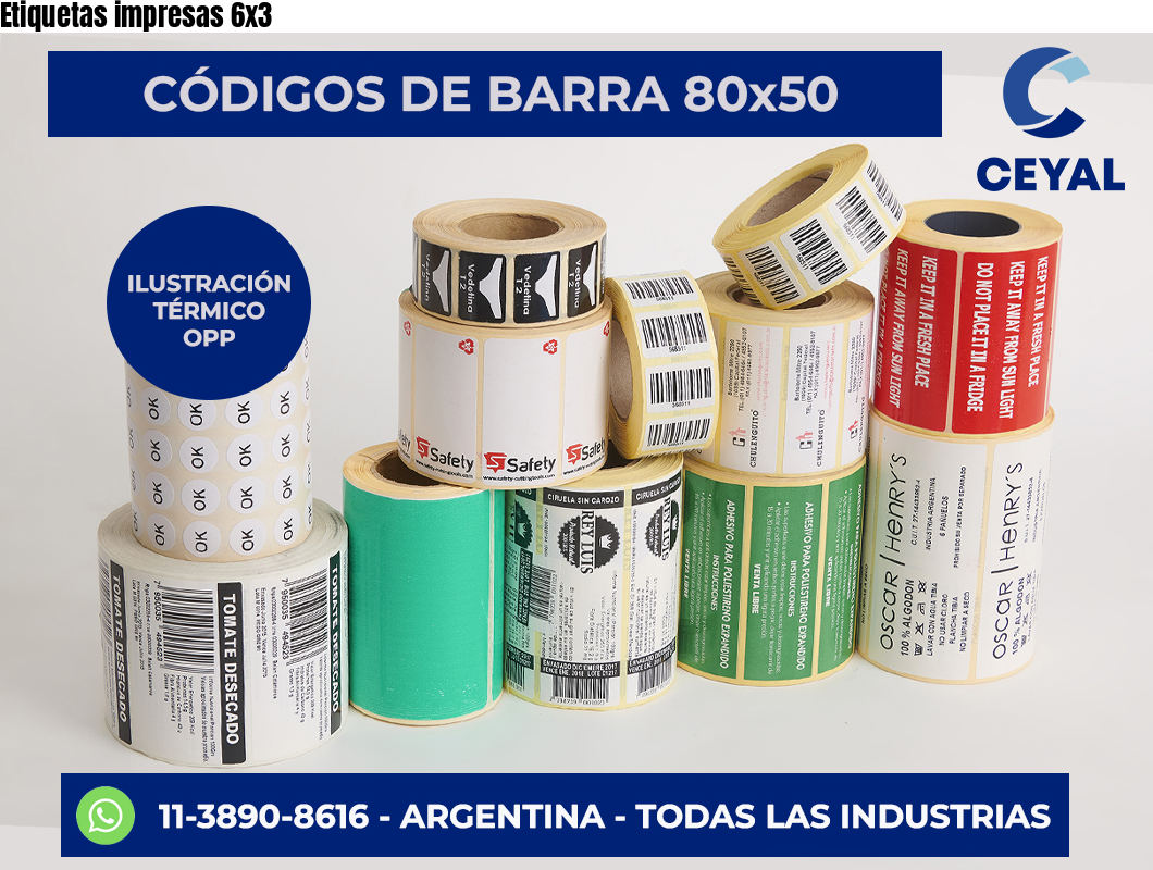 Etiquetas impresas 6×3