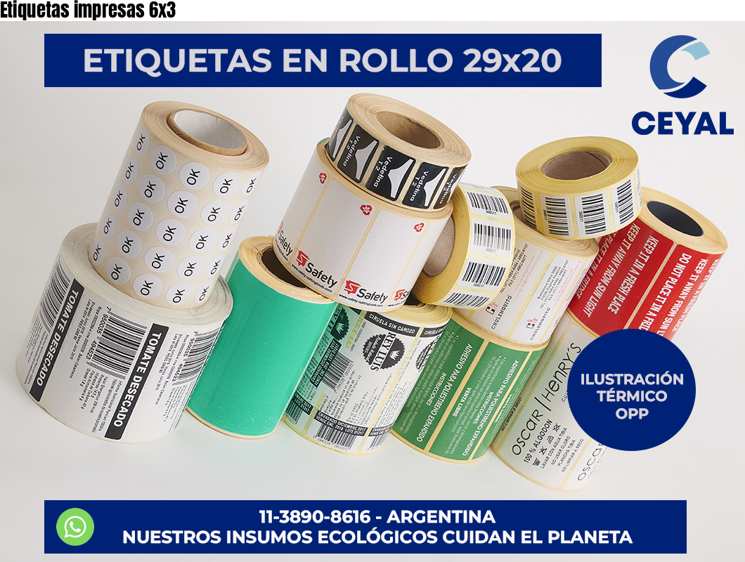 Etiquetas impresas 6×3