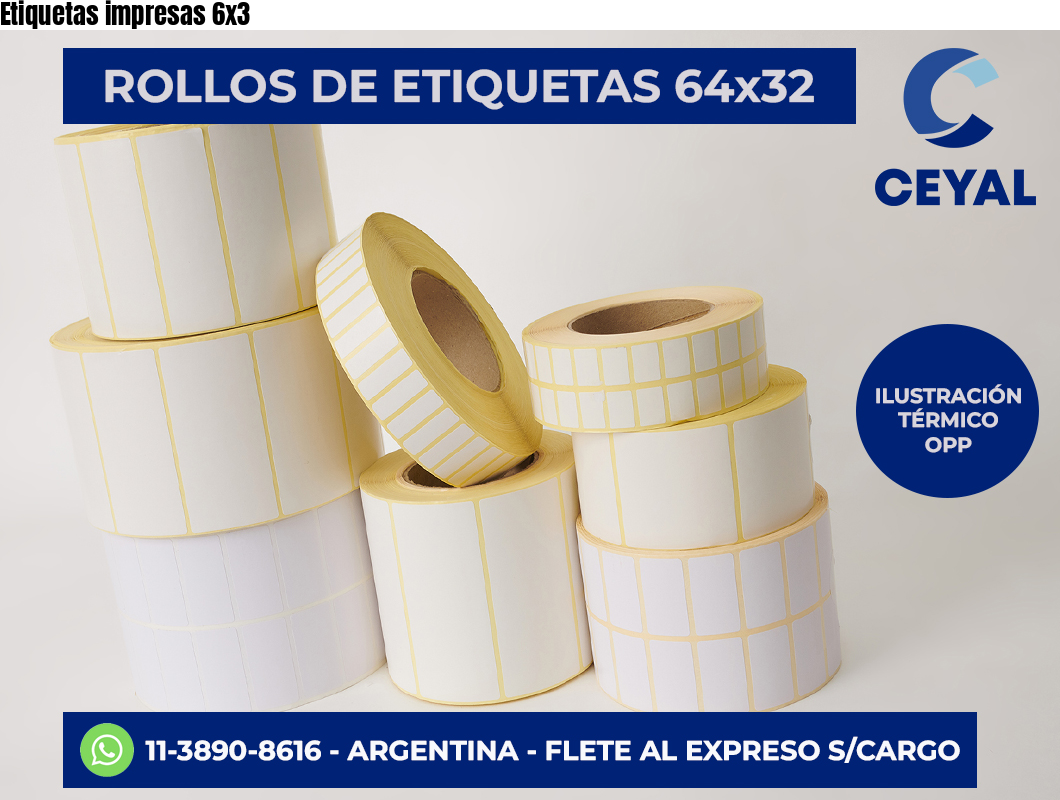 Etiquetas impresas 6×3