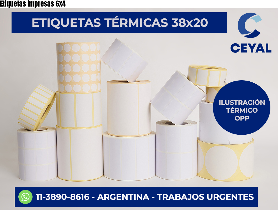 Etiquetas impresas 6×4
