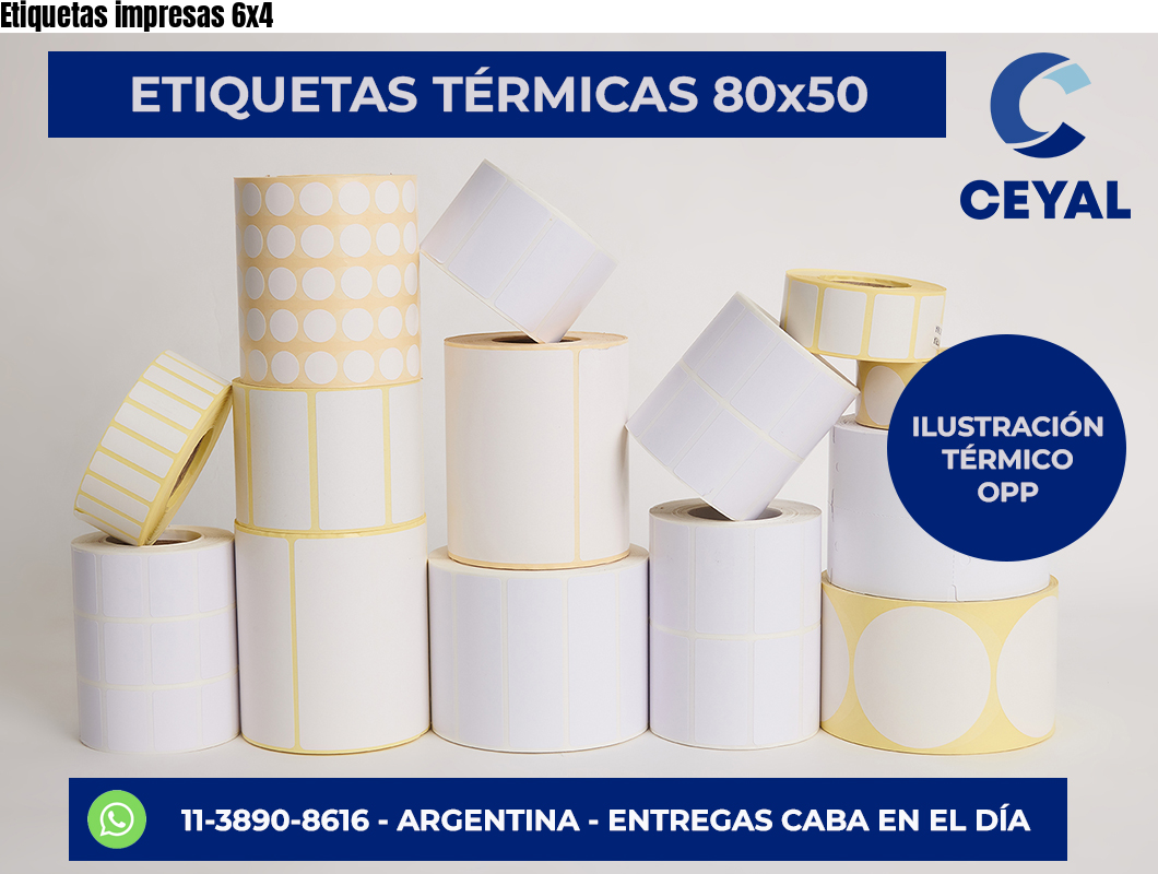 Etiquetas impresas 6×4