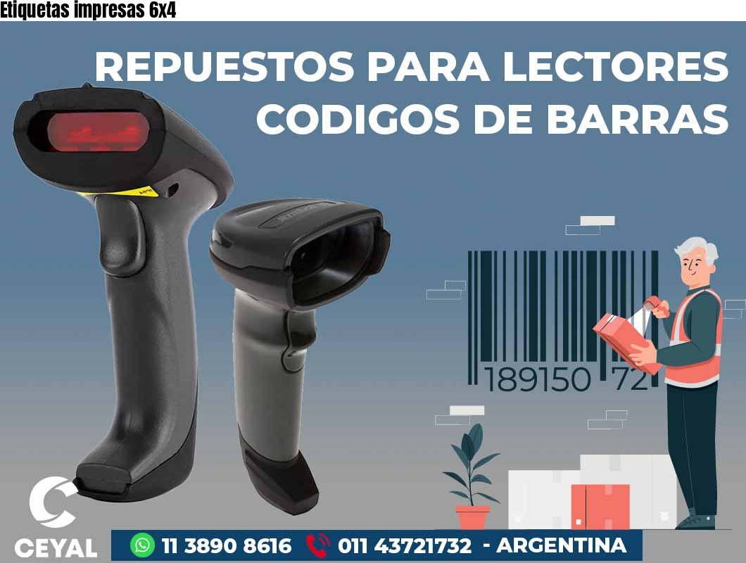 Etiquetas impresas 6x4