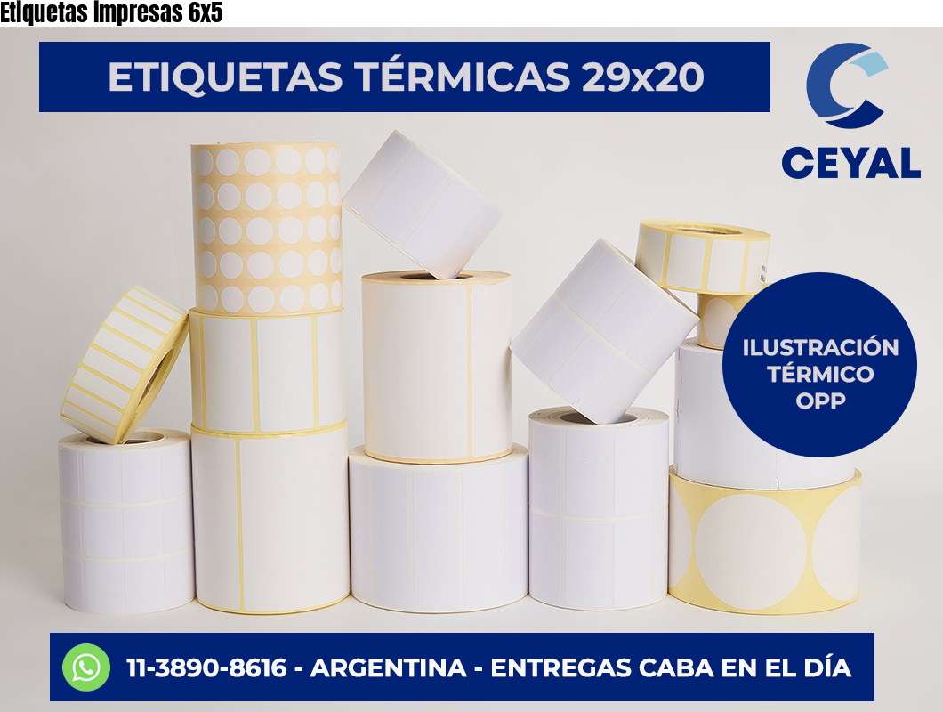 Etiquetas impresas 6×5