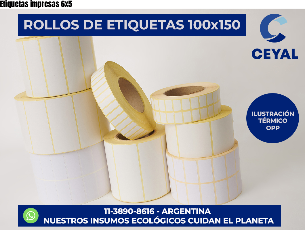 Etiquetas impresas 6×5