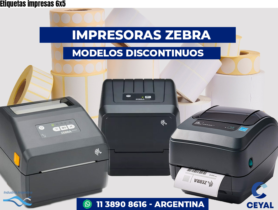 Etiquetas impresas 6x5