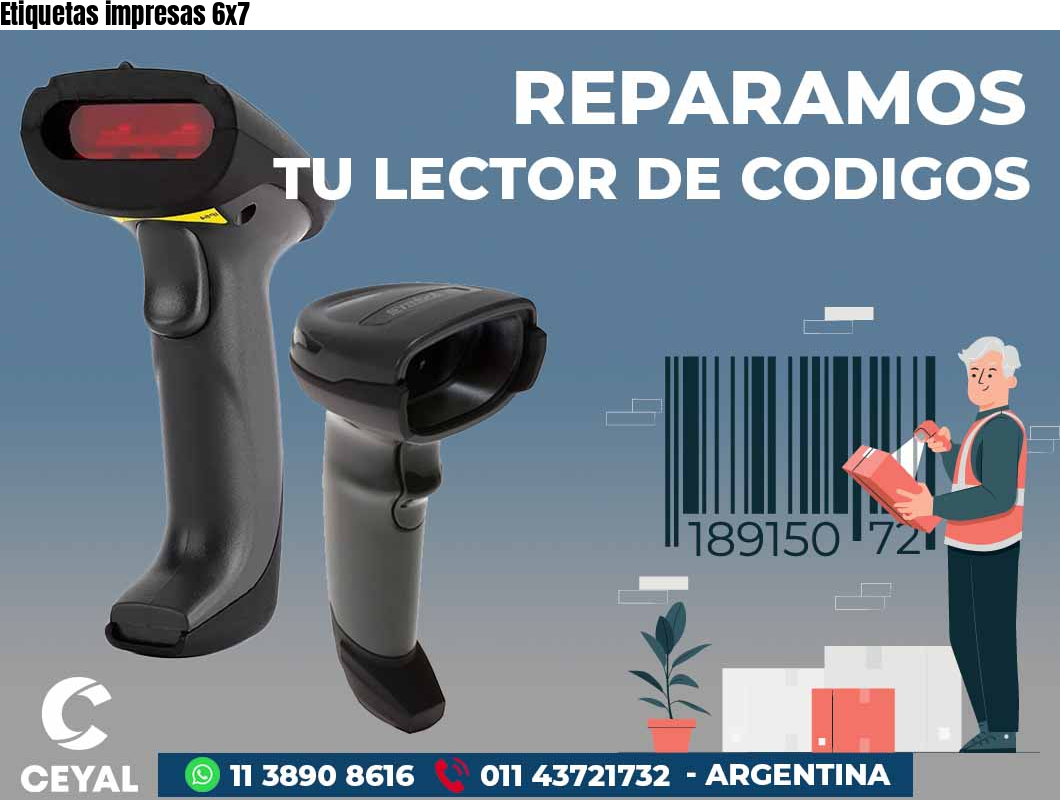 Etiquetas impresas 6x7