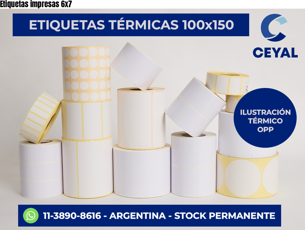 Etiquetas impresas 6×7