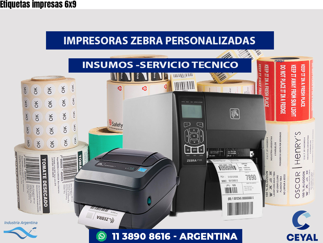 Etiquetas impresas 6x9
