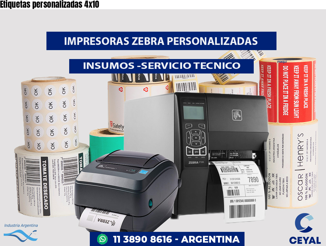 Etiquetas personalizadas 4x10
