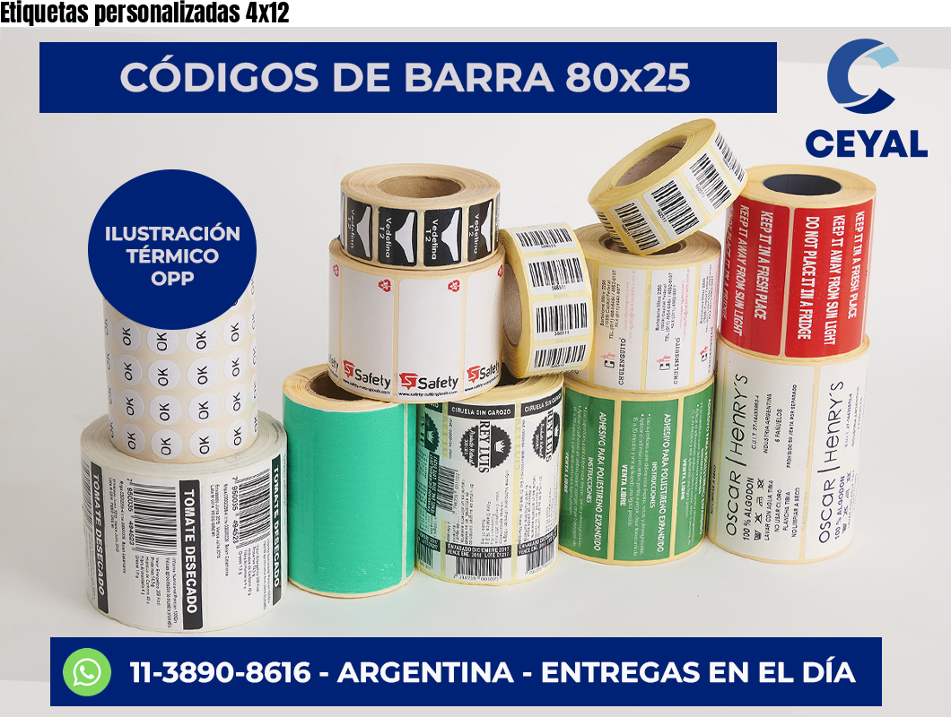Etiquetas personalizadas 4×12
