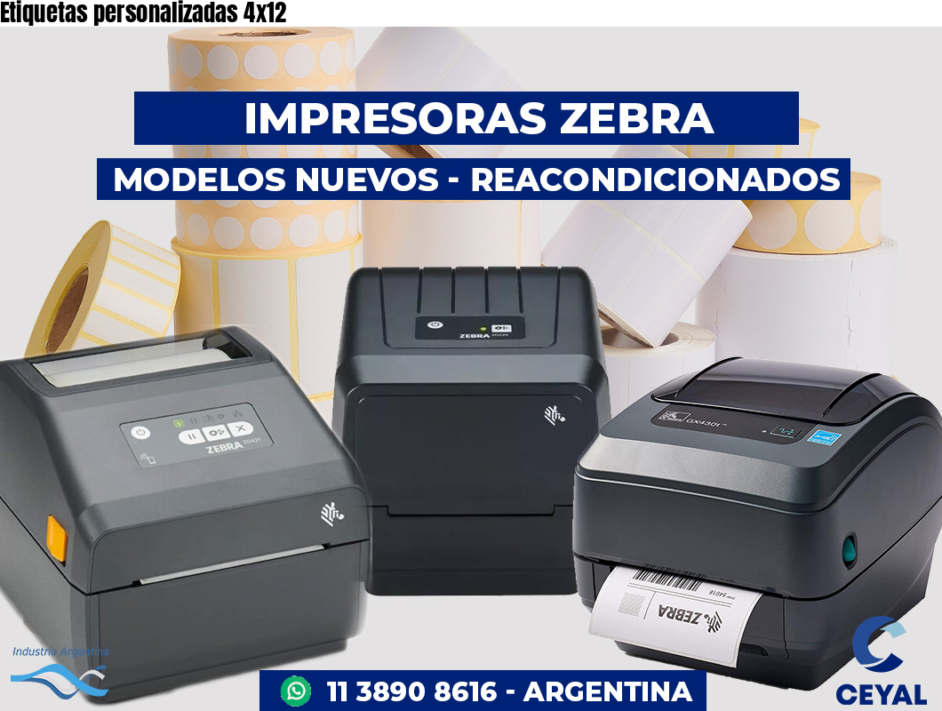 Etiquetas personalizadas 4x12