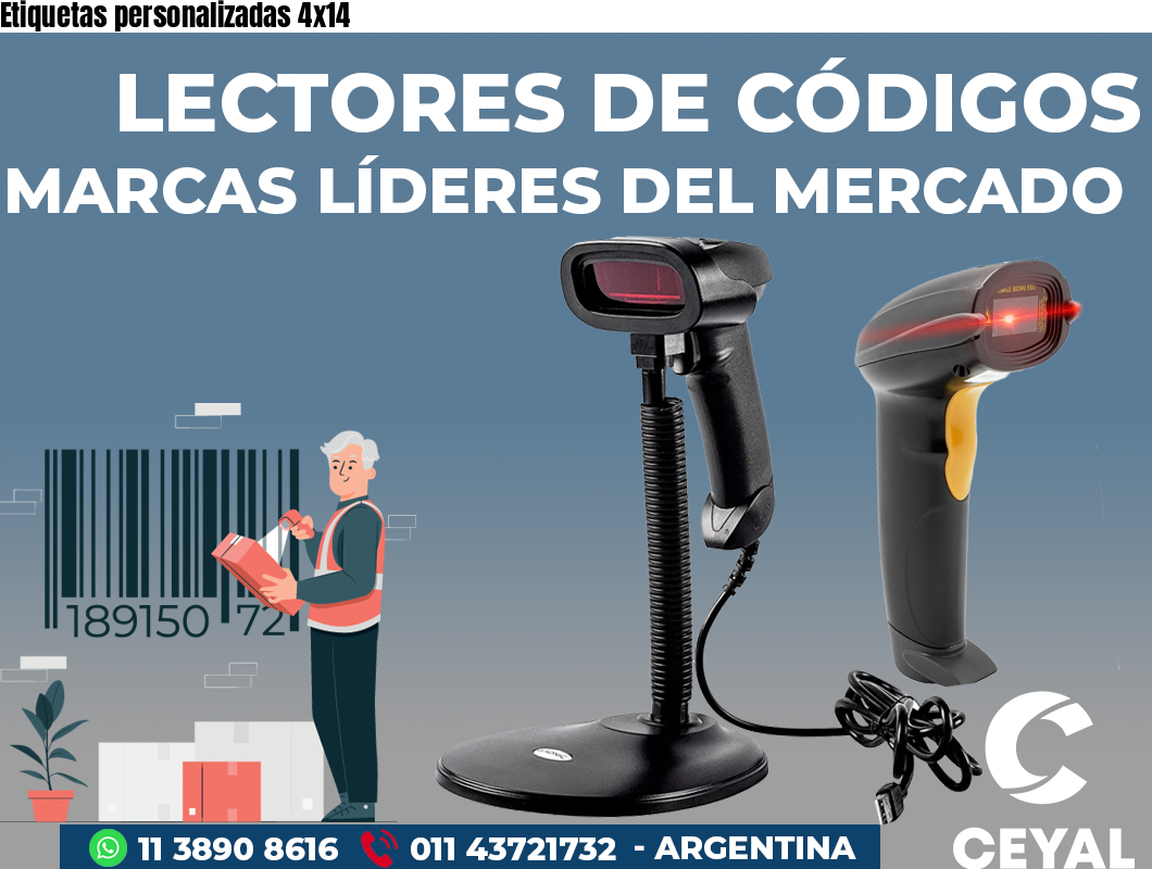 Etiquetas personalizadas 4x14