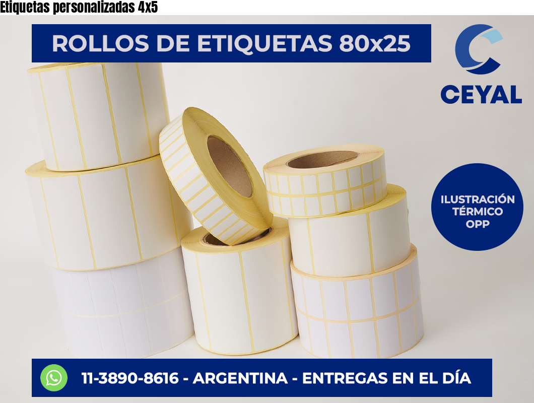 Etiquetas personalizadas 4×5