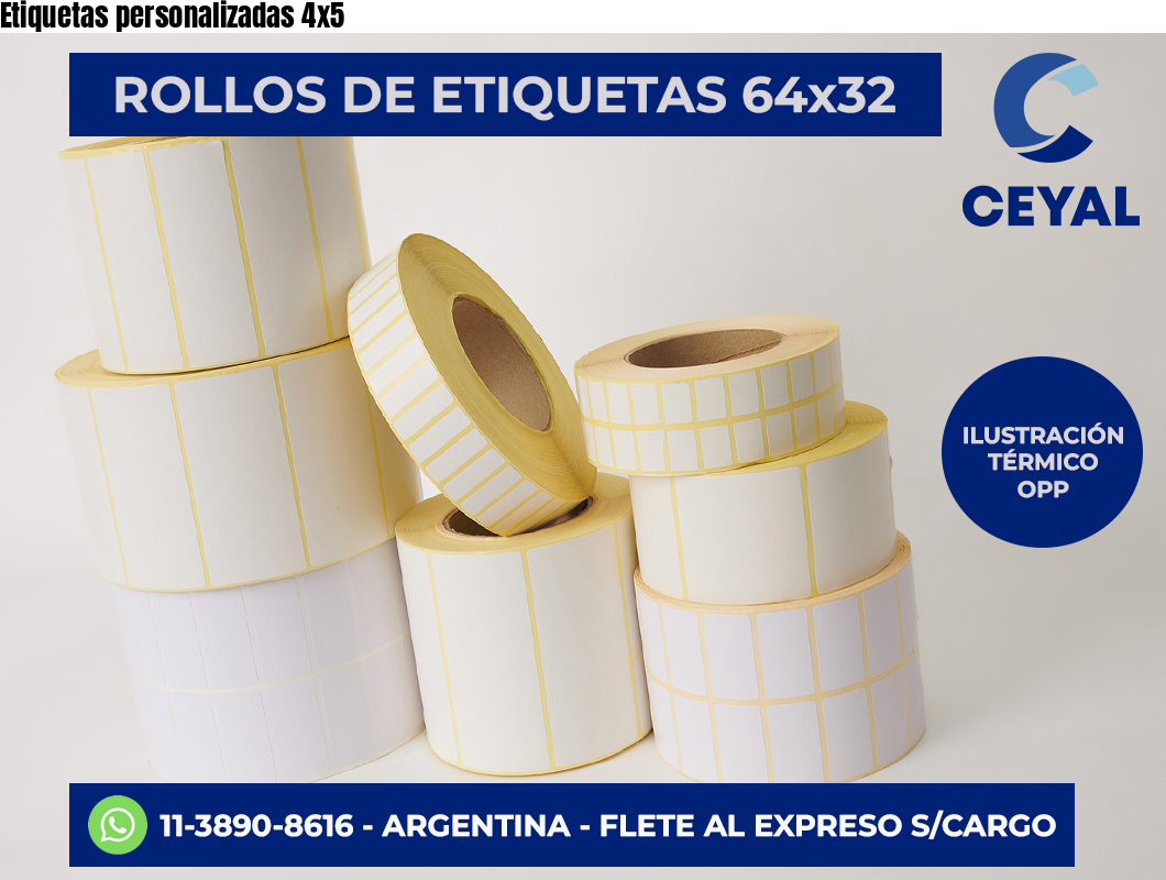 Etiquetas personalizadas 4×5