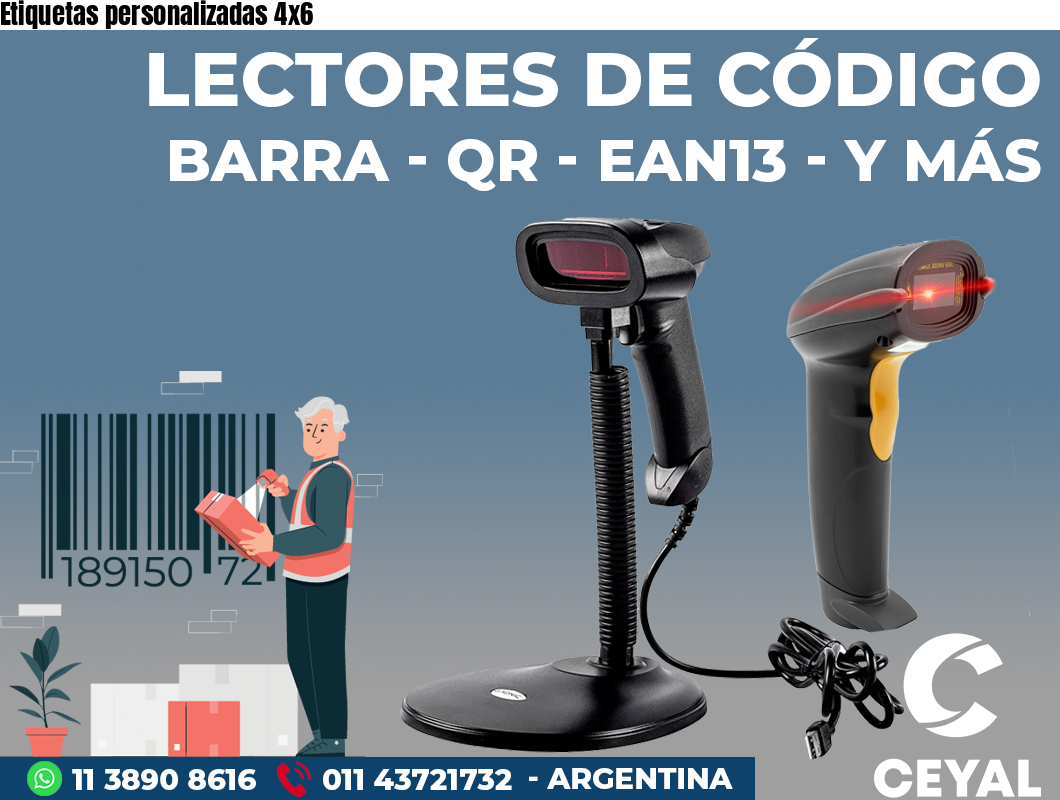 Etiquetas personalizadas 4x6