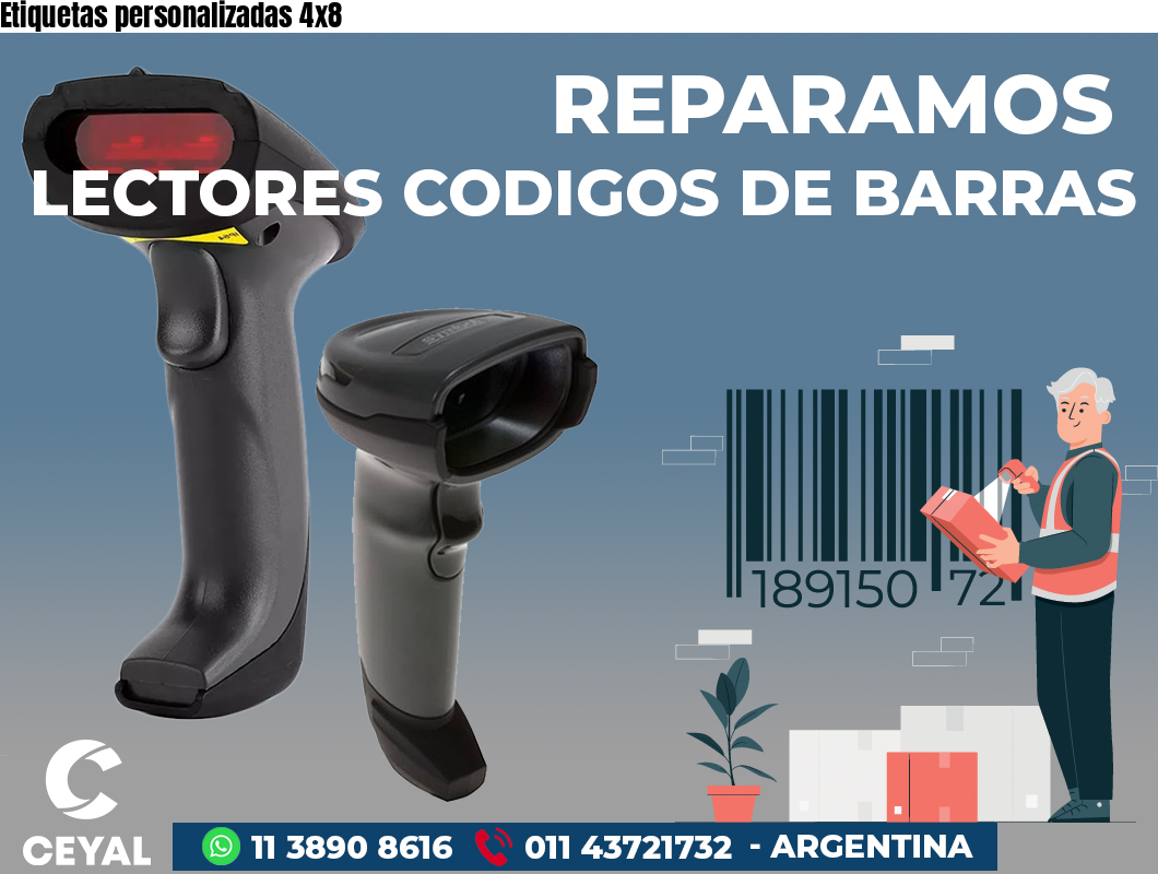 Etiquetas personalizadas 4x8