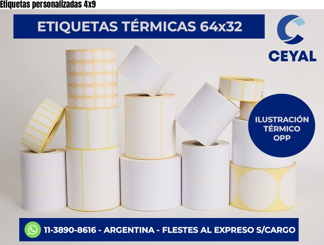 Etiquetas personalizadas 4×9