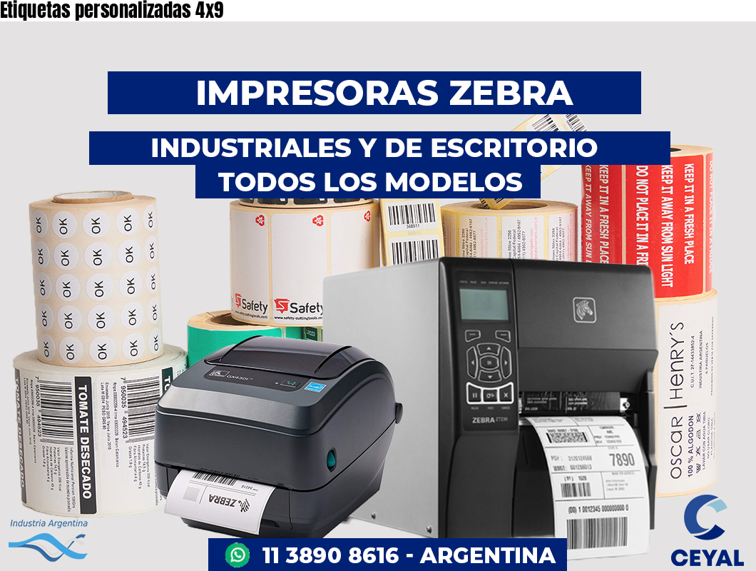 Etiquetas personalizadas 4x9