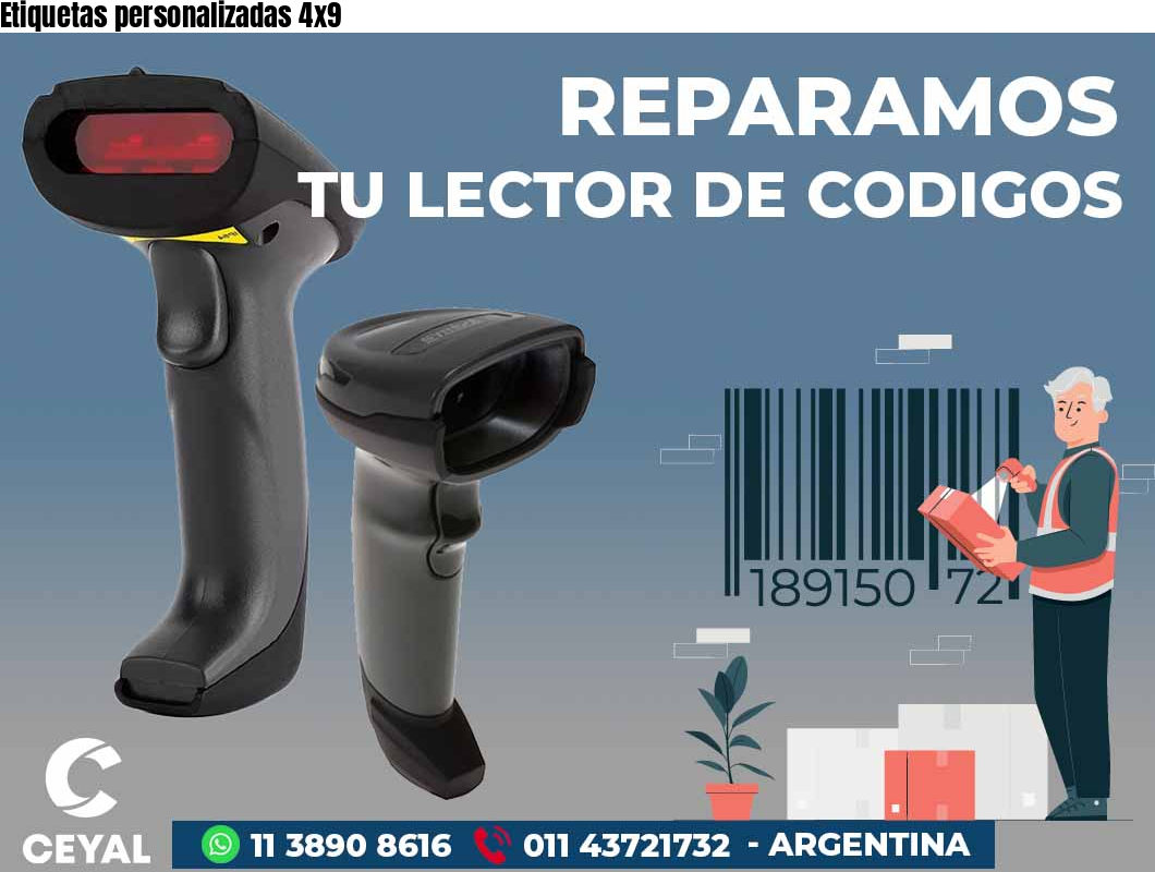 Etiquetas personalizadas 4x9