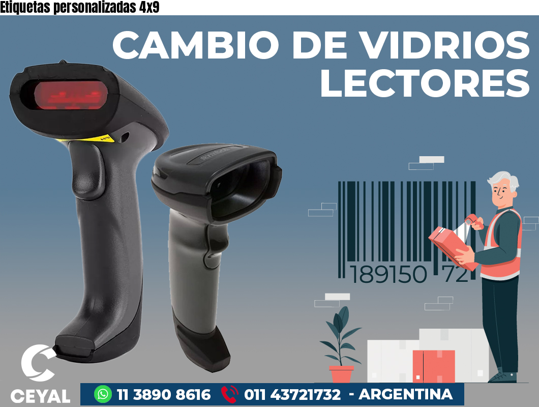Etiquetas personalizadas 4x9