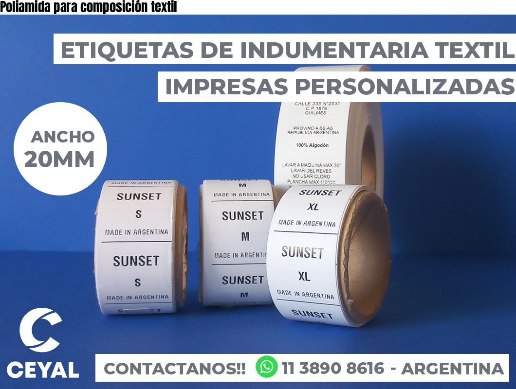 Poliamida para composición textil