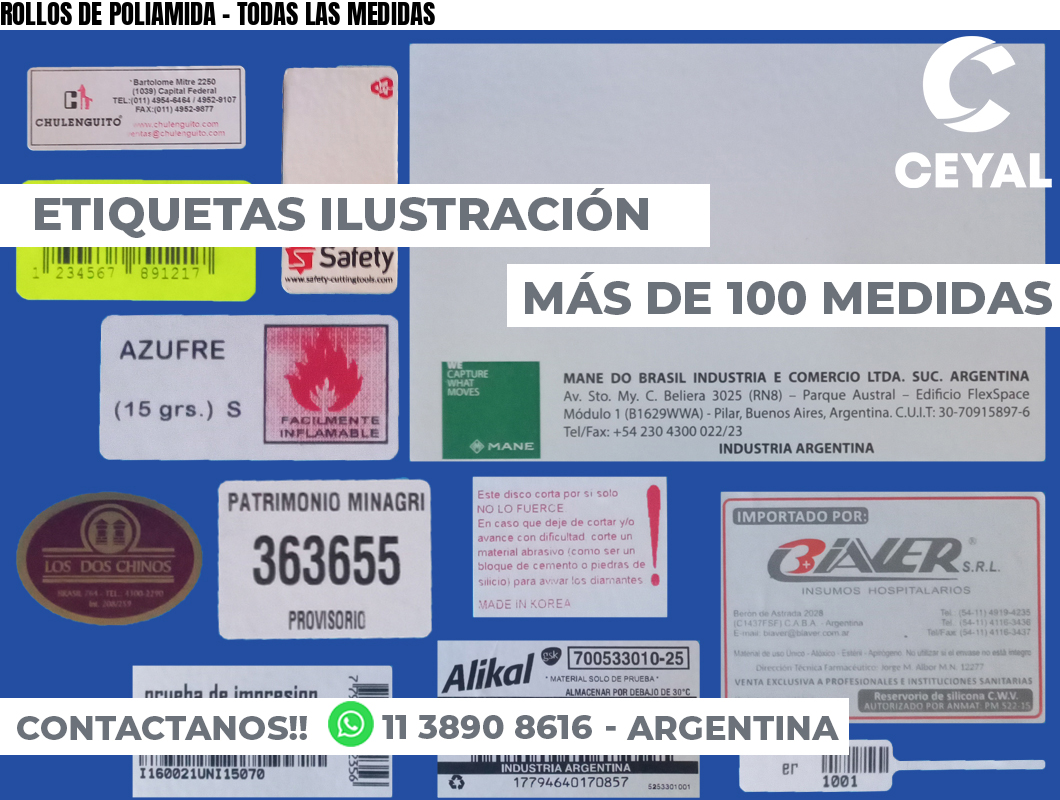 ROLLOS DE POLIAMIDA - TODAS LAS MEDIDAS