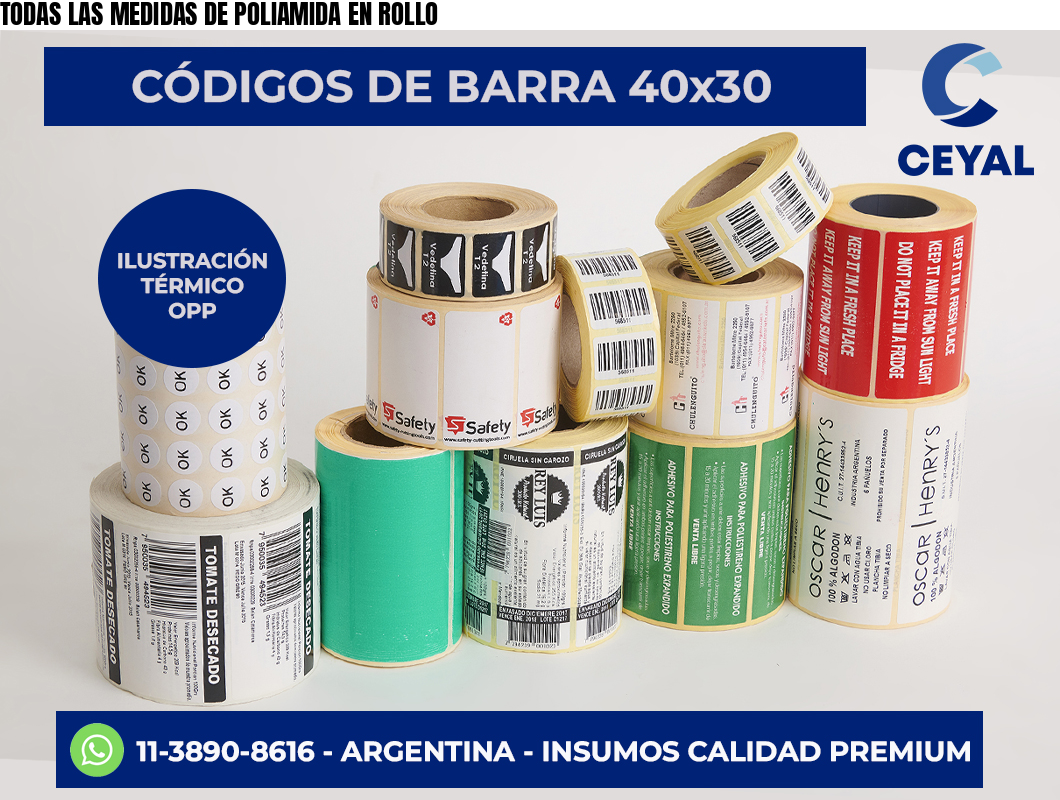 TODAS LAS MEDIDAS DE POLIAMIDA EN ROLLO