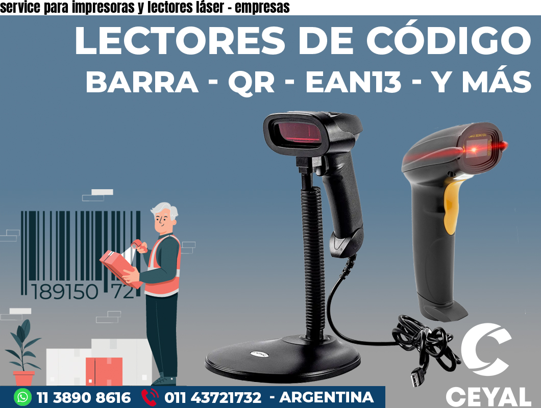 service para impresoras y lectores láser - empresas