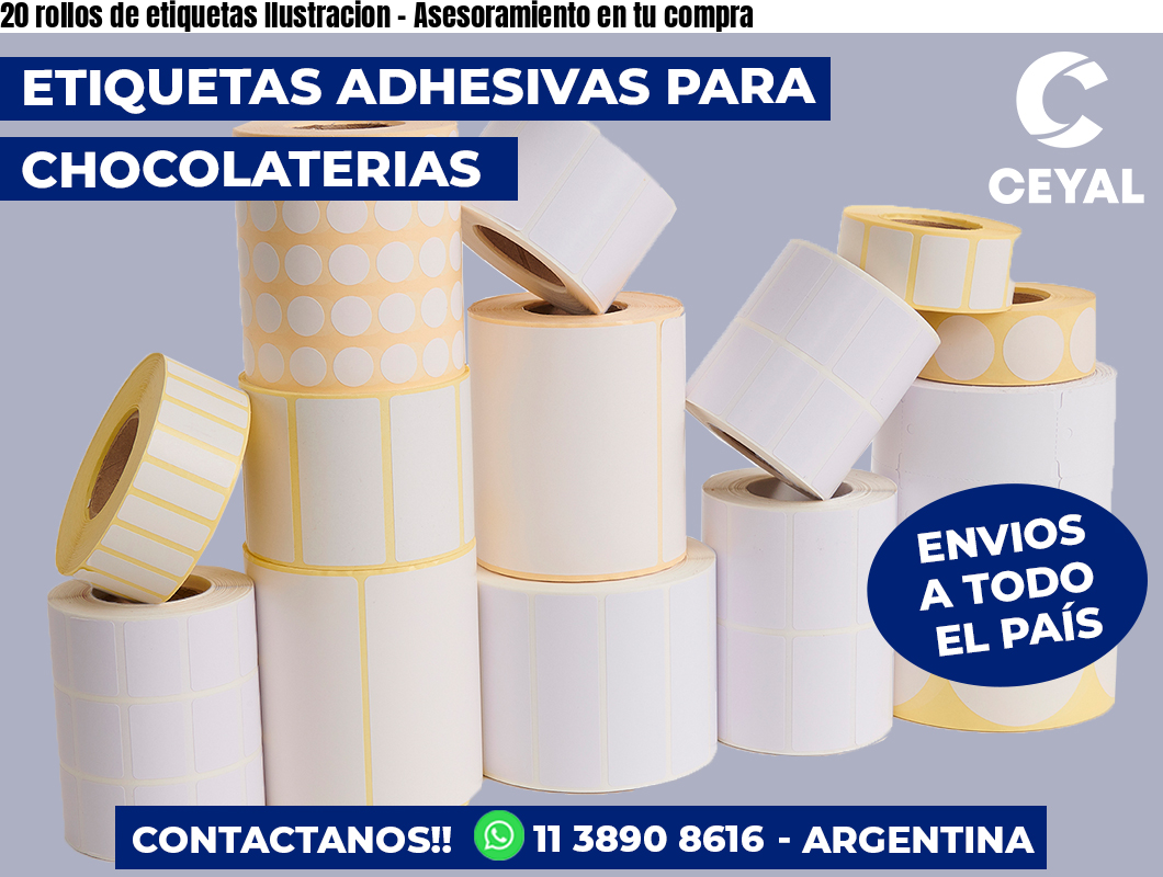20 rollos de etiquetas Ilustracion - Asesoramiento en tu compra