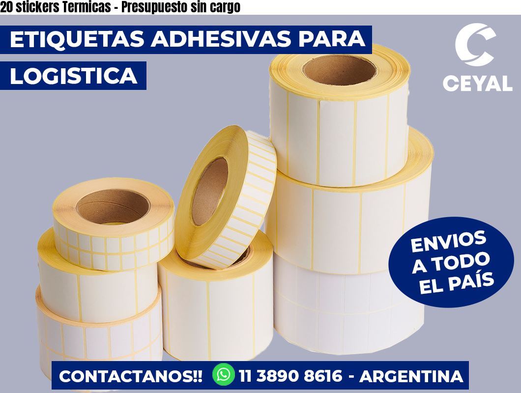 20 stickers Termicas – Presupuesto sin cargo