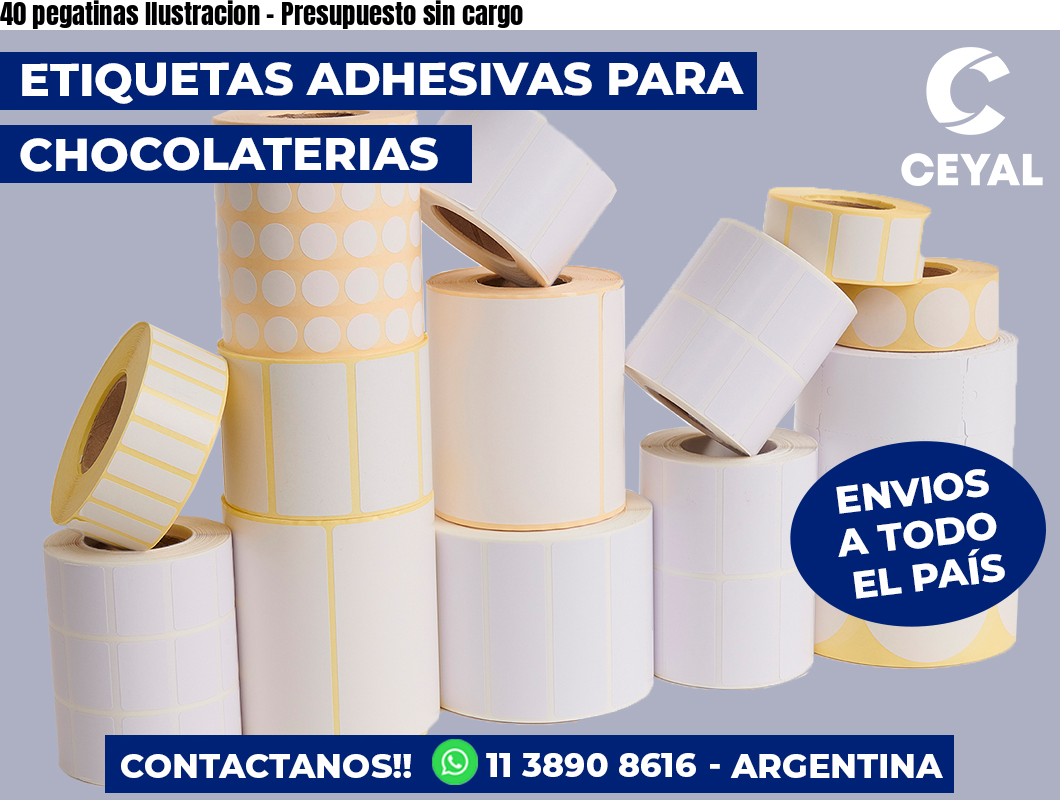 40 pegatinas Ilustracion – Presupuesto sin cargo