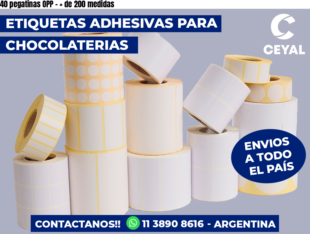 40 pegatinas OPP - + de 200 medidas