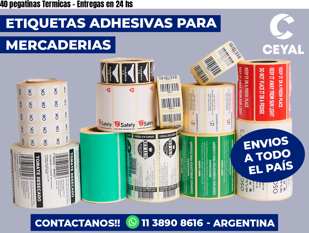40 pegatinas Termicas – Entregas en 24 hs