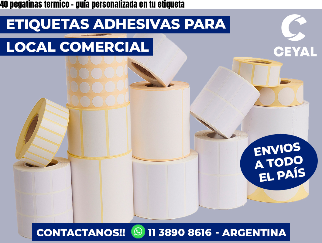 40 pegatinas termico - guía personalizada en tu etiqueta
