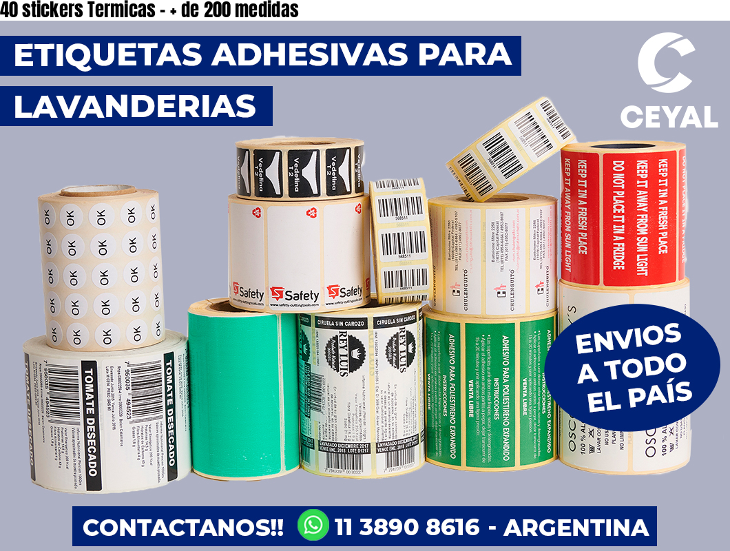40 stickers Termicas - + de 200 medidas