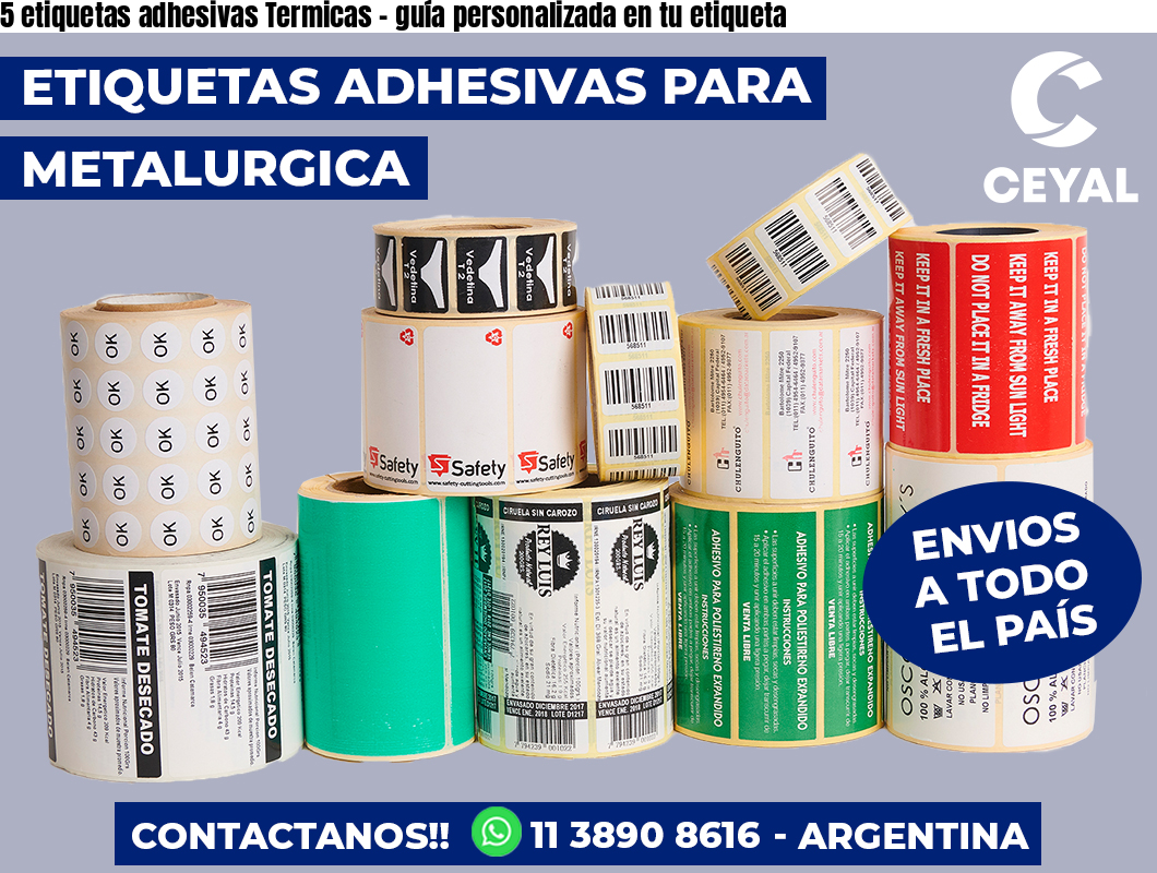5 etiquetas adhesivas Termicas - guía personalizada en tu etiqueta