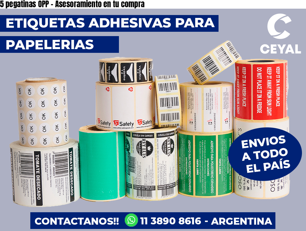 5 pegatinas OPP - Asesoramiento en tu compra