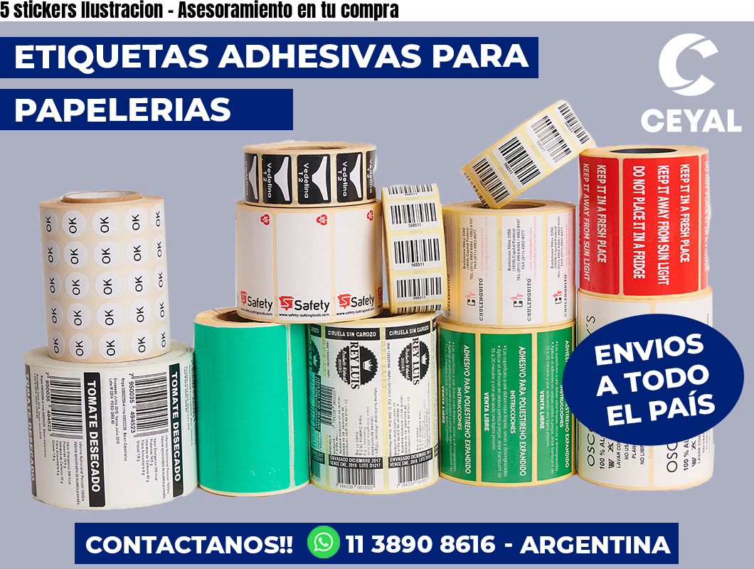 5 stickers Ilustracion - Asesoramiento en tu compra