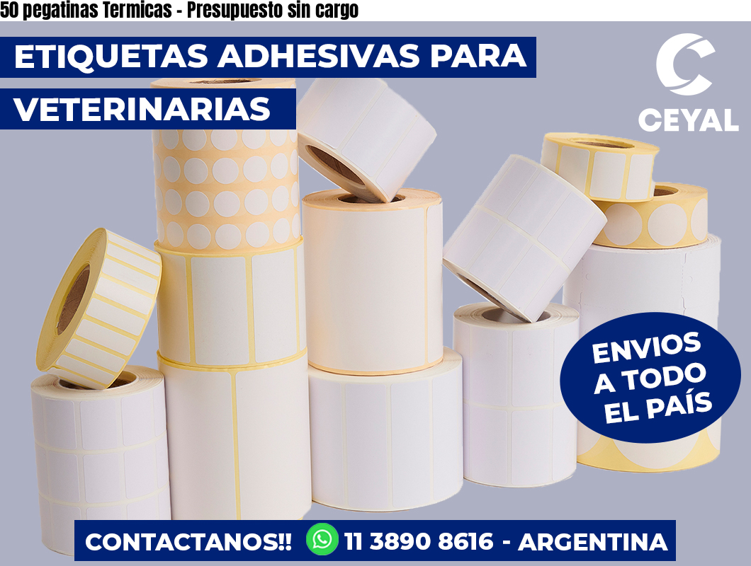 50 pegatinas Termicas - Presupuesto sin cargo