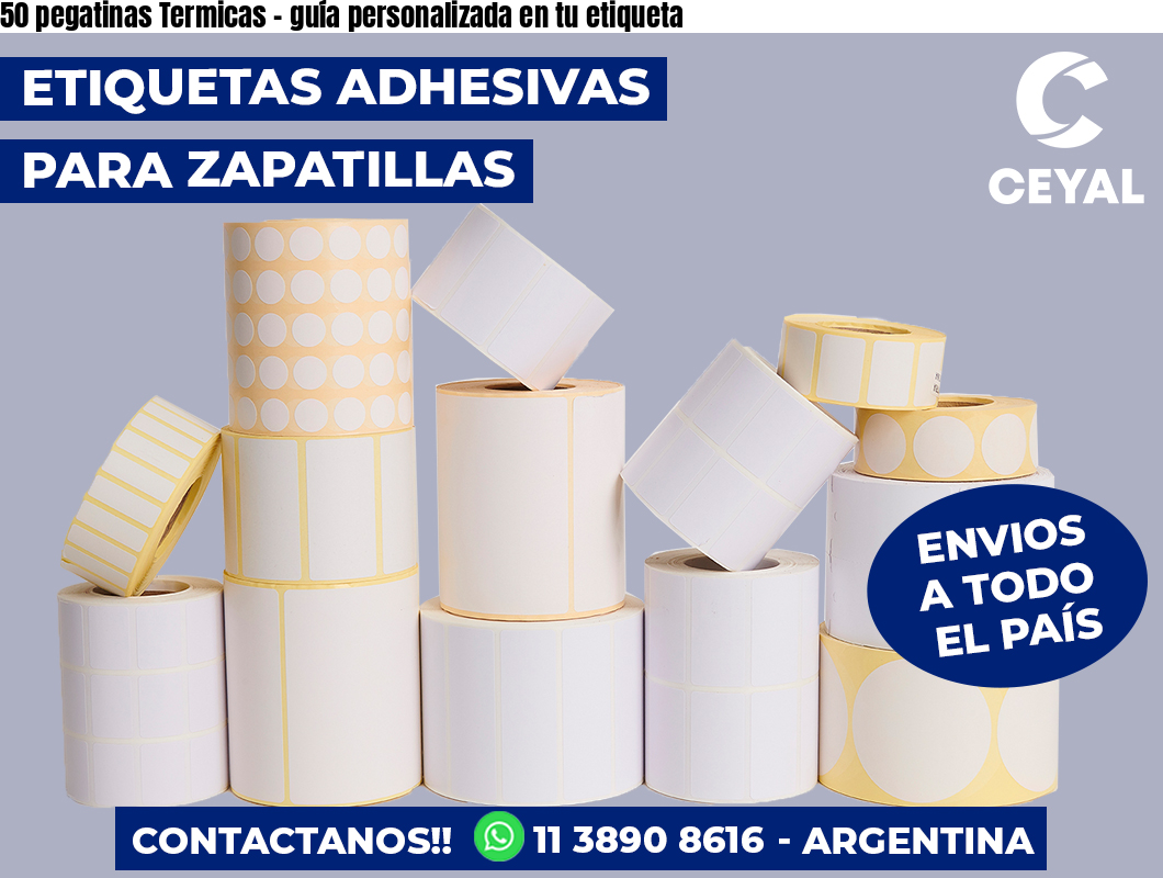 50 pegatinas Termicas - guía personalizada en tu etiqueta
