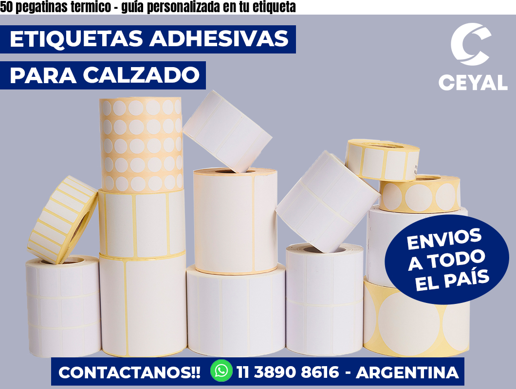 50 pegatinas termico – guía personalizada en tu etiqueta